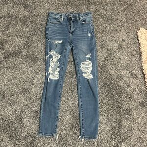 Ripped skinny next level stretch jeans